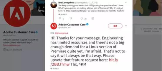 （图为Adobe称短期内不会为Linux提供软件）