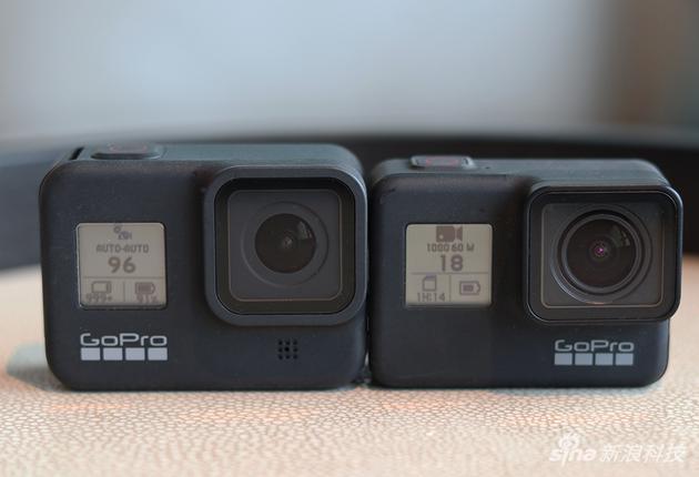 左：GoPro HERO8 右：GoPro HERO7