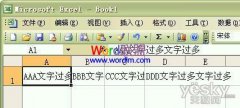 如何设置Excel2003单元格输入文字后自动调整合适行高和列宽