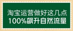 【电商搜索爆文】淘宝运营做好以下几点，100%飙升店铺自然流量！