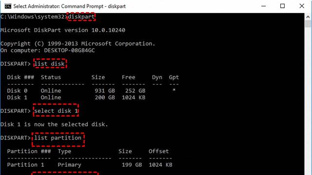 使用diskpart命令管理磁盘，win10自带系统维护工具，非常好用