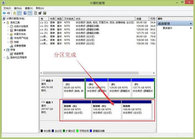 预装系统的笔记本只有一个C盘系统如何分区！