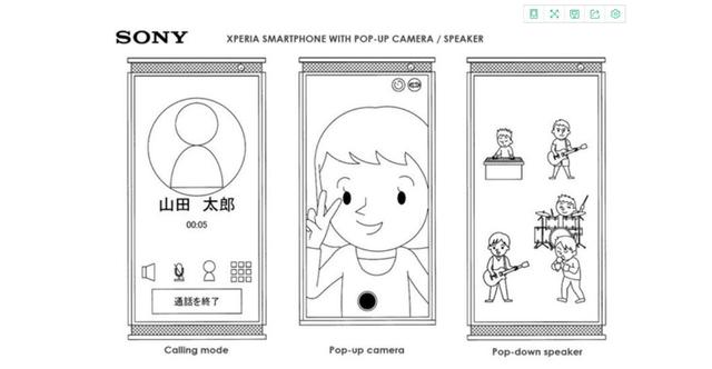 索尼另出奇招，新机外观设计专利首曝，上下双升降结构全面屏