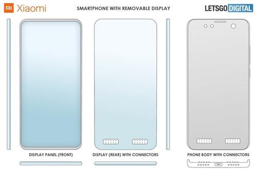 科幻般的设计，小米曝光可拆卸屏幕专利