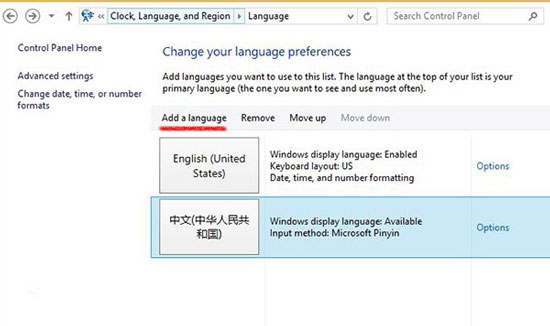 教你把Win8.1英文版系统改回中文版方法