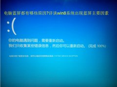 win8系统出现蓝屏主要因素