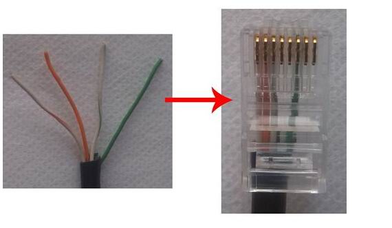 四芯网线接法图解