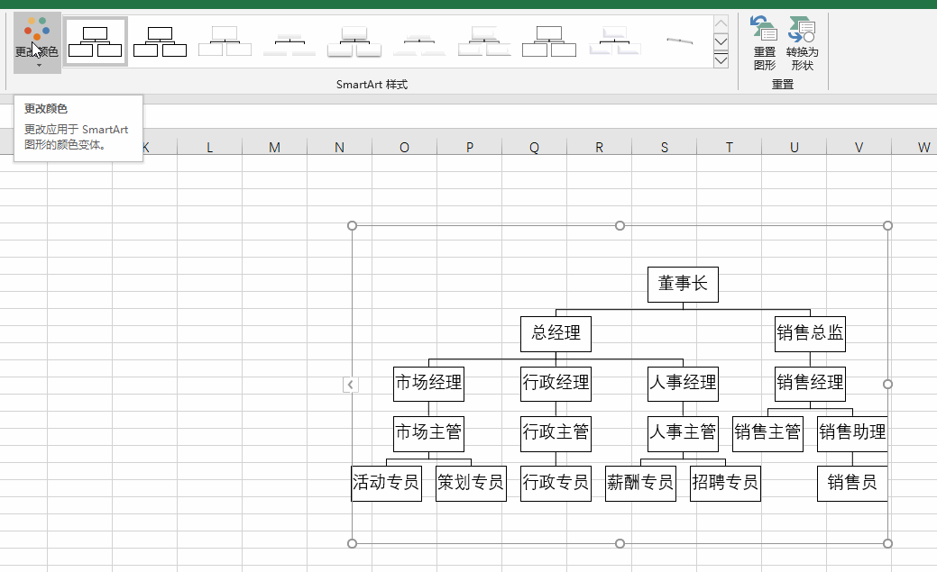 Excel制作组织结构图，明明60秒就搞定，你却花了几十分钟