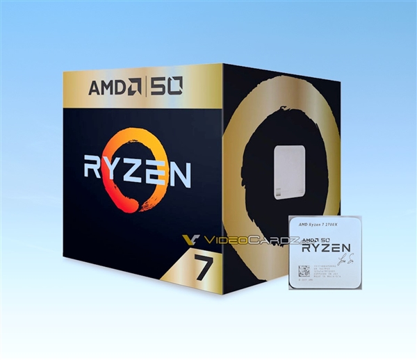 50周年纪念版锐龙7 2700X产品图曝光：AMD CEO亲笔签名