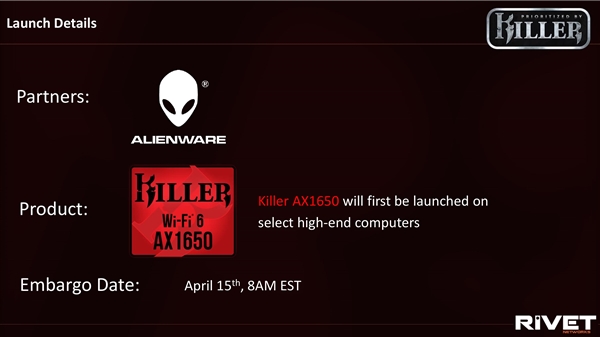 Killer发布AX1650 Wi-Fi 6无线网卡：2.4Gbps、Intel代工