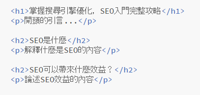 SEO是什麼？SEO该怎麼做？一篇就懂SEO教程！：代码h优化实例