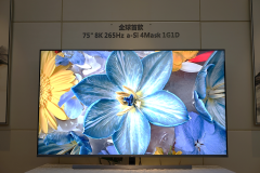 TCL 华星全球首发 75 英寸 8K 265Hz a-Si 4Mask 1G1D 显示技术!