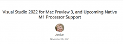 微软 Visual Studio 2022 for Mac 预览版 3 发布
