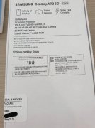 疑似三星A90 5G包装盒曝光：水滴屏+4800万三摄