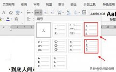 Word文档编号格式中有两个1. 2. 3.，有什么区别？