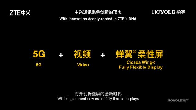 柔宇发布第三代蝉翼?全柔性屏，携手中兴打造5G时代折叠屏手机新体验
