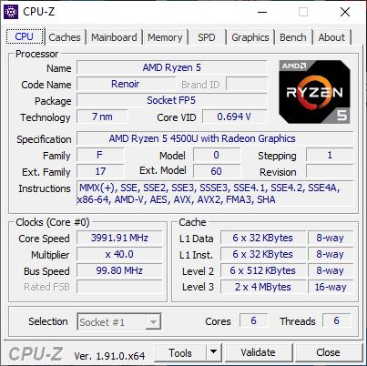 Ryzen 5 4500U成绩曝光 Intel脊背发凉 