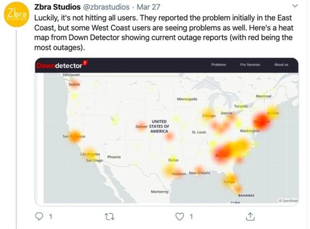 美国疫情加剧，然后google的服务器"崩了"......