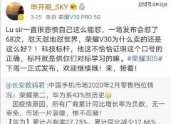 荣耀申开朗：卢总发布会怼了68次，卢伟冰反击：华为P40发布会怼友商更多