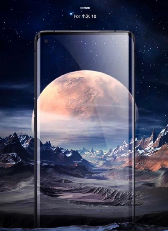 双曲面屏+单挖孔设计，小米10贴膜曝光，设计吸睛