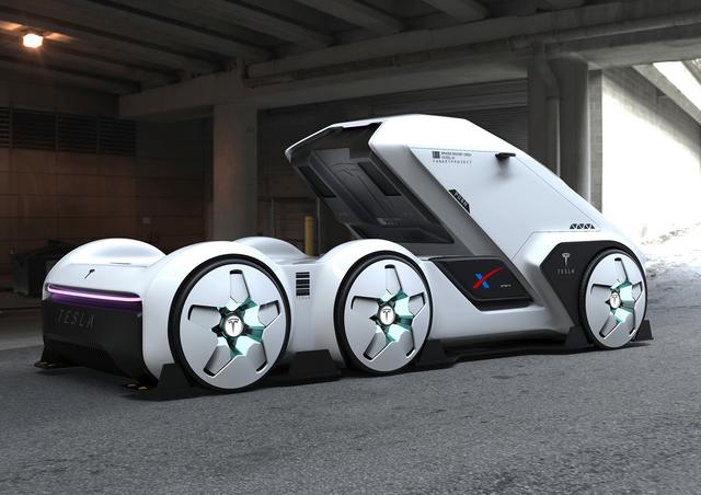 特斯拉SpaceTruck效果图