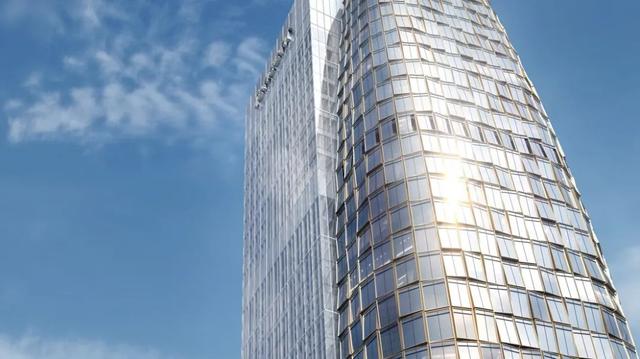 腾讯华东总部大厦，设计呈现‘万家灯火’的企鹅形象