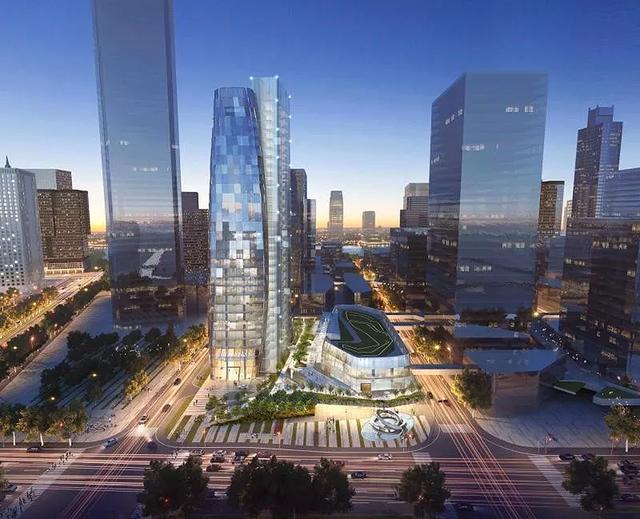 腾讯华东总部大厦，设计呈现‘万家灯火’的企鹅形象