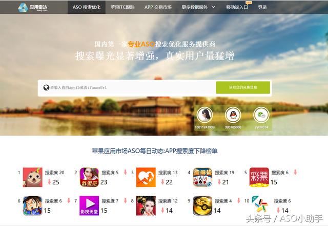 干货！APP排行查询网站及工具（ASO优化必备）