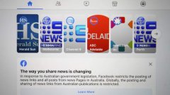 Facebook 禁止澳洲用户查看和分享新闻