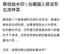当德国人尝试东北凉拌菜