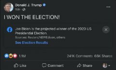 内部数据显示FB给特朗普的虚假主张加上标签后 未能减缓其传播 到底是是什么