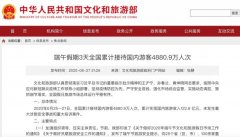 端午小长假全国接待游客4880万人次 客流同比恢复5成 还原实发经过及背后真相