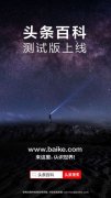 头条百科测试版上线 启用域名baike.com  到底是是什么状况
