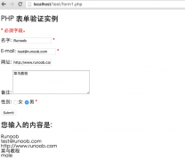 php实例，PHP 完整表单实例