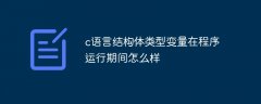 c语言结构体类型变量在程序运行期间怎么样