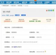 谷歌带火了.xyz，yy.xyz拍出6位数高价