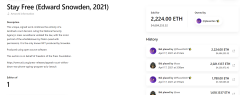 爱德华?斯诺登的 NFT 数字肖像以约 500 万美元卖出!
