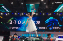 东风标致汽车在上海车展推出“车顶芭蕾”节目！