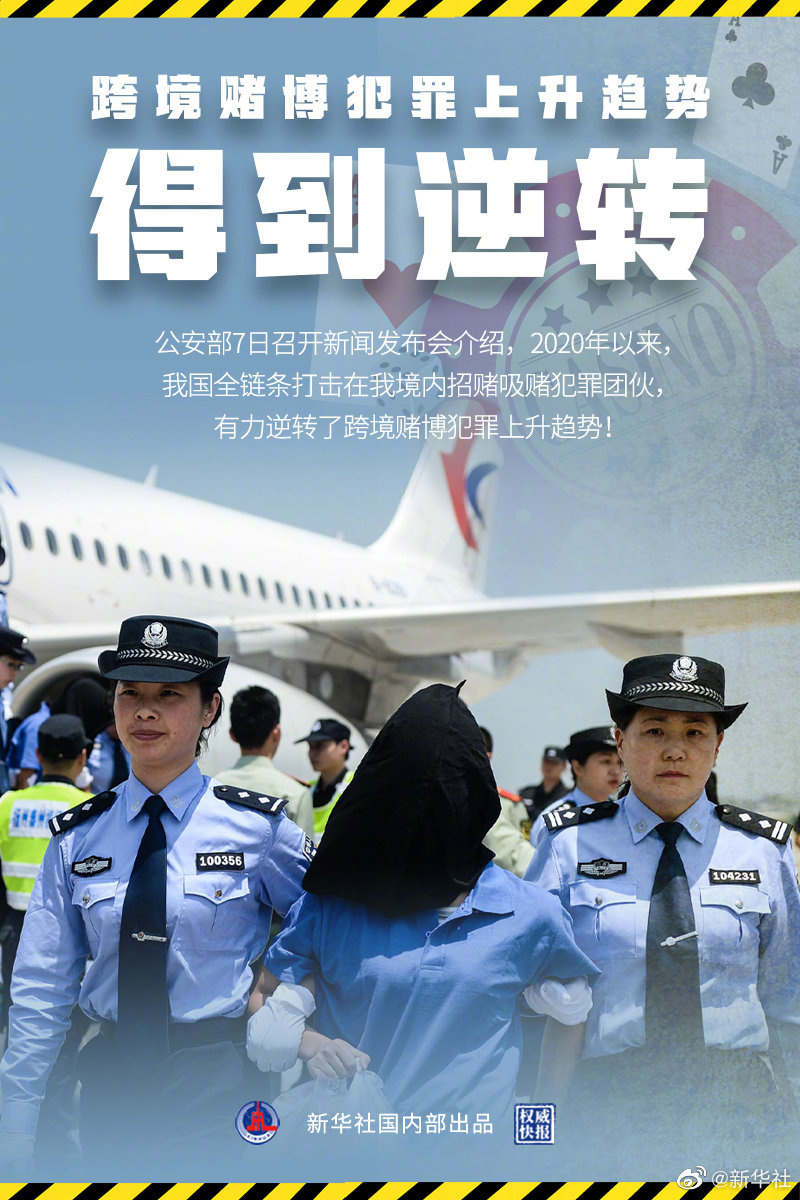 公安部:2020 年以来共打掉网络赌博平台 3400 余个,跨境犯罪上升趋势逆转