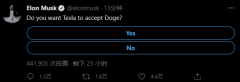 马斯克问询用户可否用狗狗币买特斯拉获 79% 支持