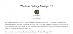 微软 Windows 软件包管理器 winget 1.0 正式发布!