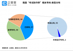 我国“考试防作弊”相关专利 95 项