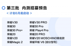 荣耀手机内测华为鸿蒙 HarmonyOS 通过名单预计于明日公布