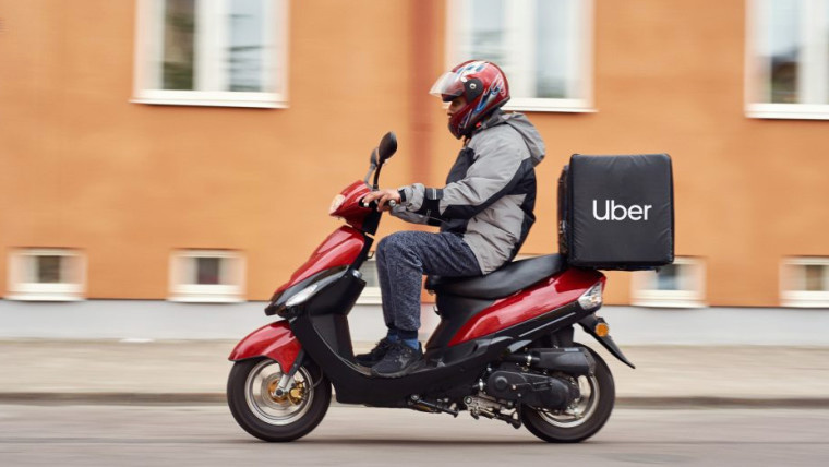 Uber delivery rider