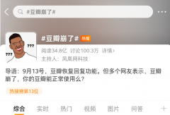 “豆瓣崩了”冲上热搜，此前因技术限制暂停回复功能！