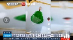 南京yi男子直播间捡漏23万买了一堆假翡翠