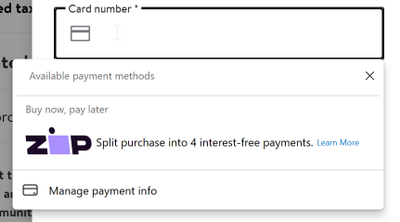 thumbnail image 1 of blog post titled 
	
	
	 
	
	
	
				
		
			
				
						
							Introducing Buy now, pay later in Microsoft Edge
							
						
					
			
		
	
			
	
	
	
	
	

	
	
	 
	
	
	
				
		
			
				
						
							Re: Introducing Buy now, pay later in Microsoft Edge
							
						
					
			
		
	
			
	
	
	
	
	

	
	
	 
	
	
	
				
		
			
				
						
							Re: Introducing Buy now, pay later in Microsoft Edge
							
						
					
			
		
	
			
	
	
	
	
	

	
	
	 
	
	
	
				
		
			
				
						
							Re: Introducing Buy now, pay later in Microsoft Edge
							
						
					
			
		
	
			
	
	
	
	
	
