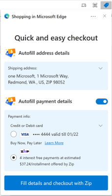 thumbnail image 2 of blog post titled 
	
	
	 
	
	
	
				
		
			
				
						
							Introducing Buy now, pay later in Microsoft Edge
							
						
					
			
		
	
			
	
	
	
	
	

	
	
	 
	
	
	
				
		
			
				
						
							Re: Introducing Buy now, pay later in Microsoft Edge
							
						
					
			
		
	
			
	
	
	
	
	

	
	
	 
	
	
	
				
		
			
				
						
							Re: Introducing Buy now, pay later in Microsoft Edge
							
						
					
			
		
	
			
	
	
	
	
	

	
	
	 
	
	
	
				
		
			
				
						
							Re: Introducing Buy now, pay later in Microsoft Edge
							
						
					
			
		
	
			
	
	
	
	
	
